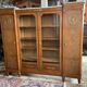 Showcase library in Neoclassical style, 1930, walnut burl and bronze.