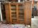 Showcase library in Neoclassical style, 1930, walnut burl and bronze.