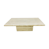 Rectangular travertine coffee table