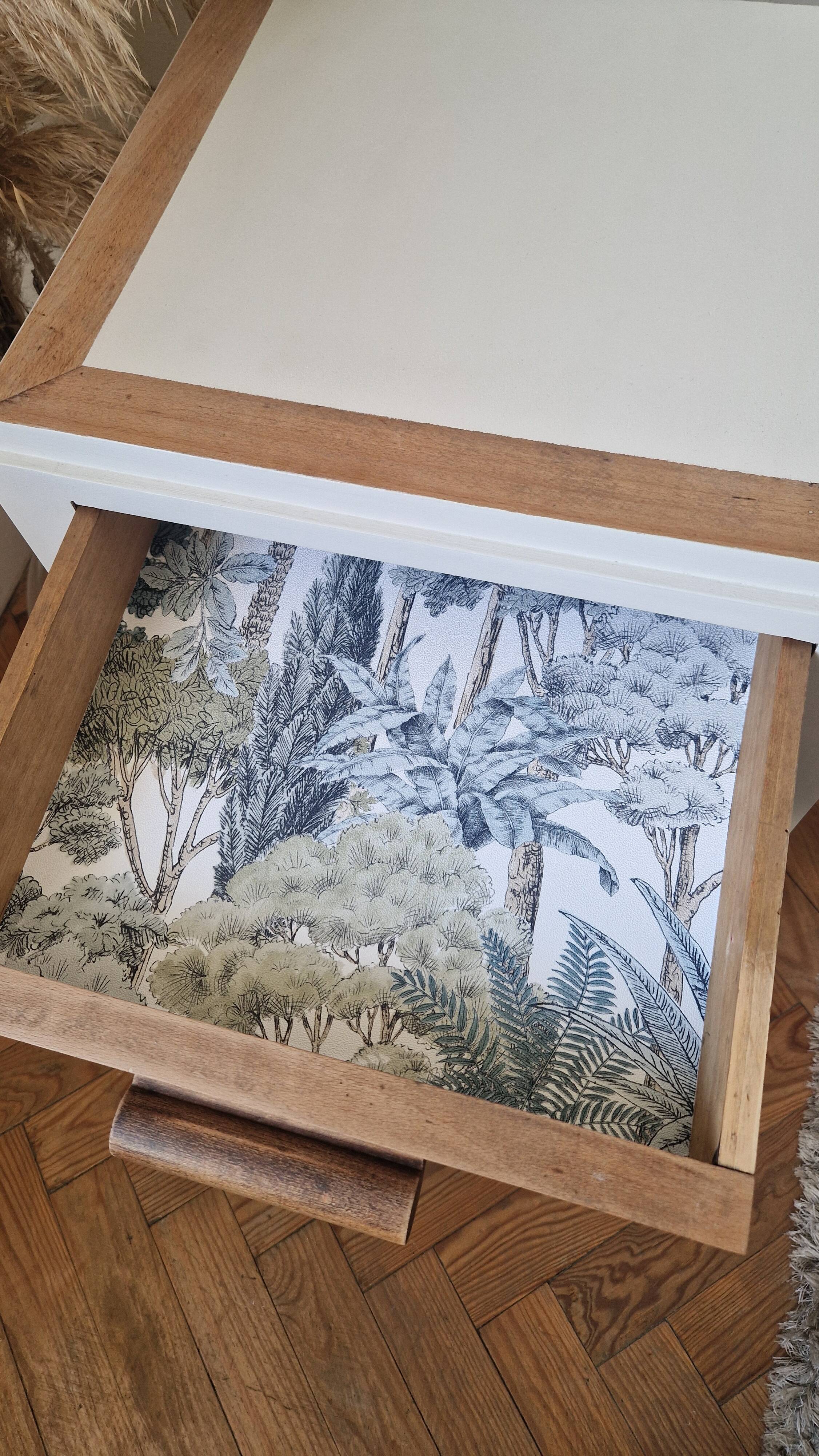 Pair of vintage beech bedside tables