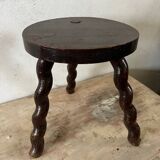 Wooden tripod stool