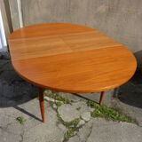 Teak round dining table