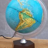 Illuminated world map from 1973