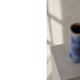Vintage Natural Scandinavian Modern Blue Clay Ceramic Vase, 1960s