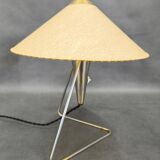 Helena Frantová Table Lamp, Chrome and Paper Shade, Czechoslovakia 1960s