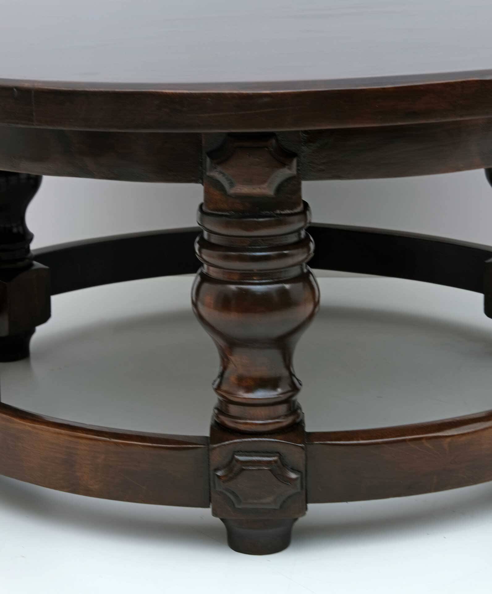 20th Century Louis XIII Style Walnut Coffee Table