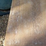 Antique square table with curved legs