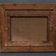 Oil on canvas 18th century scene of animals and shepherd gilded frame