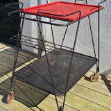 Metal serving trolley by Mathieu Matégot