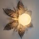 Wall lamp or floral ceiling lamp in white globe