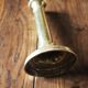 Brass torch candle holder