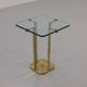 Peter Ghyczy T18 side tables, 1970s design polished brass (40x40x52)