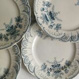 "Regency" - 6 dessert plates in ironstone St-Amand & Hamage
