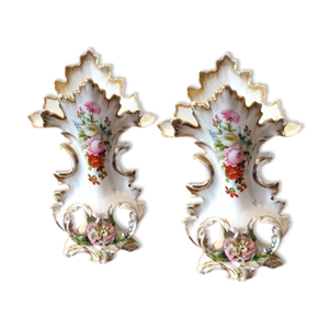 Paire de vases porcelaine de Paris