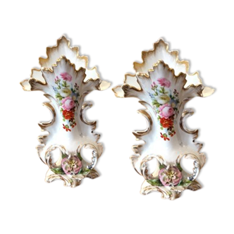 Paire de vases porcelaine de Paris époque Napoleon III
