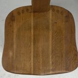 Brutalist oak low chair or children's chair, Dutch 1970s