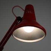 Lampe de table rouge réglable en achitect par Tep, années 1970