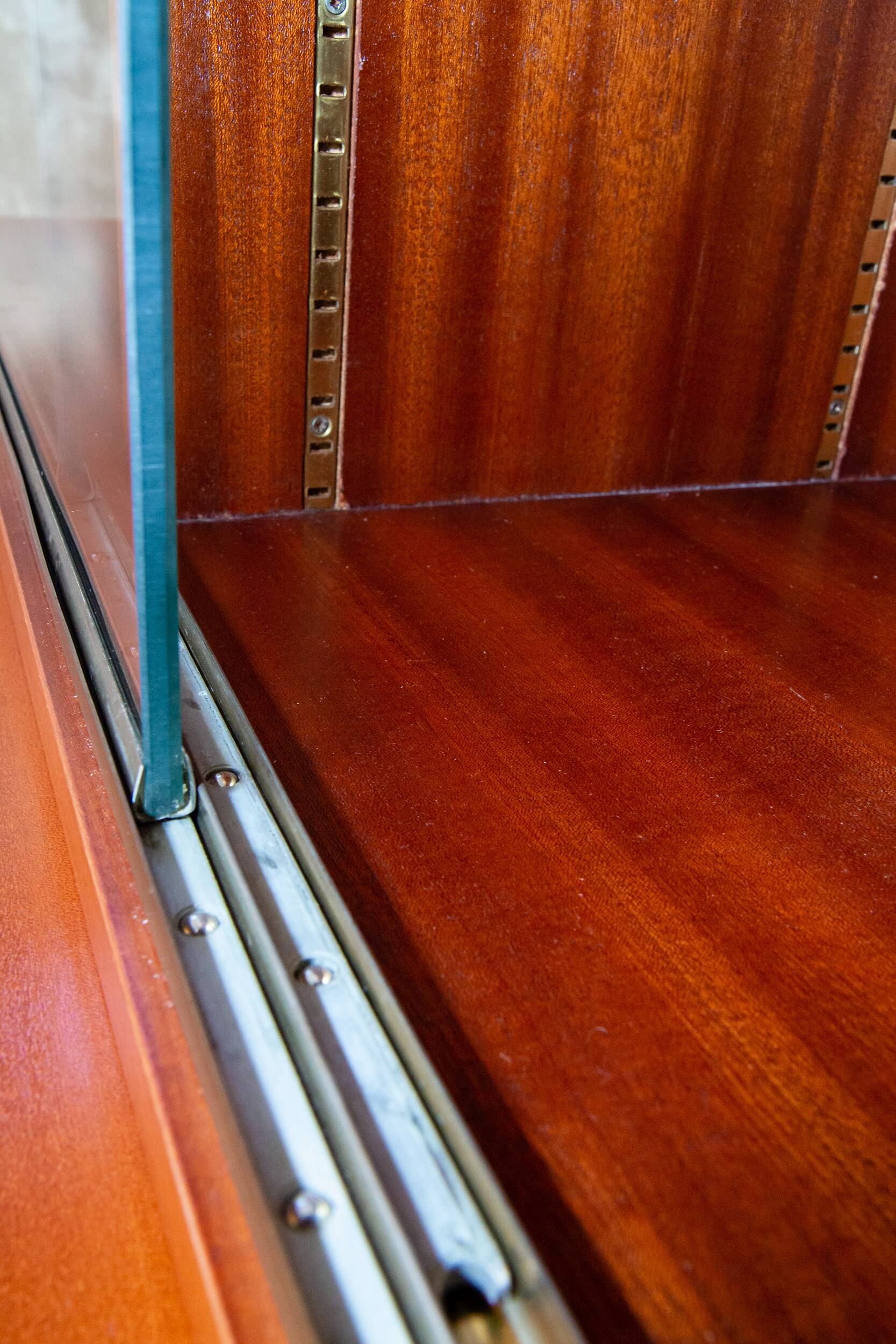 Burwood bookcase, mahogany and display case, 1976