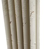 Set of three old radiators with flowered blades in cast iron 20th century
