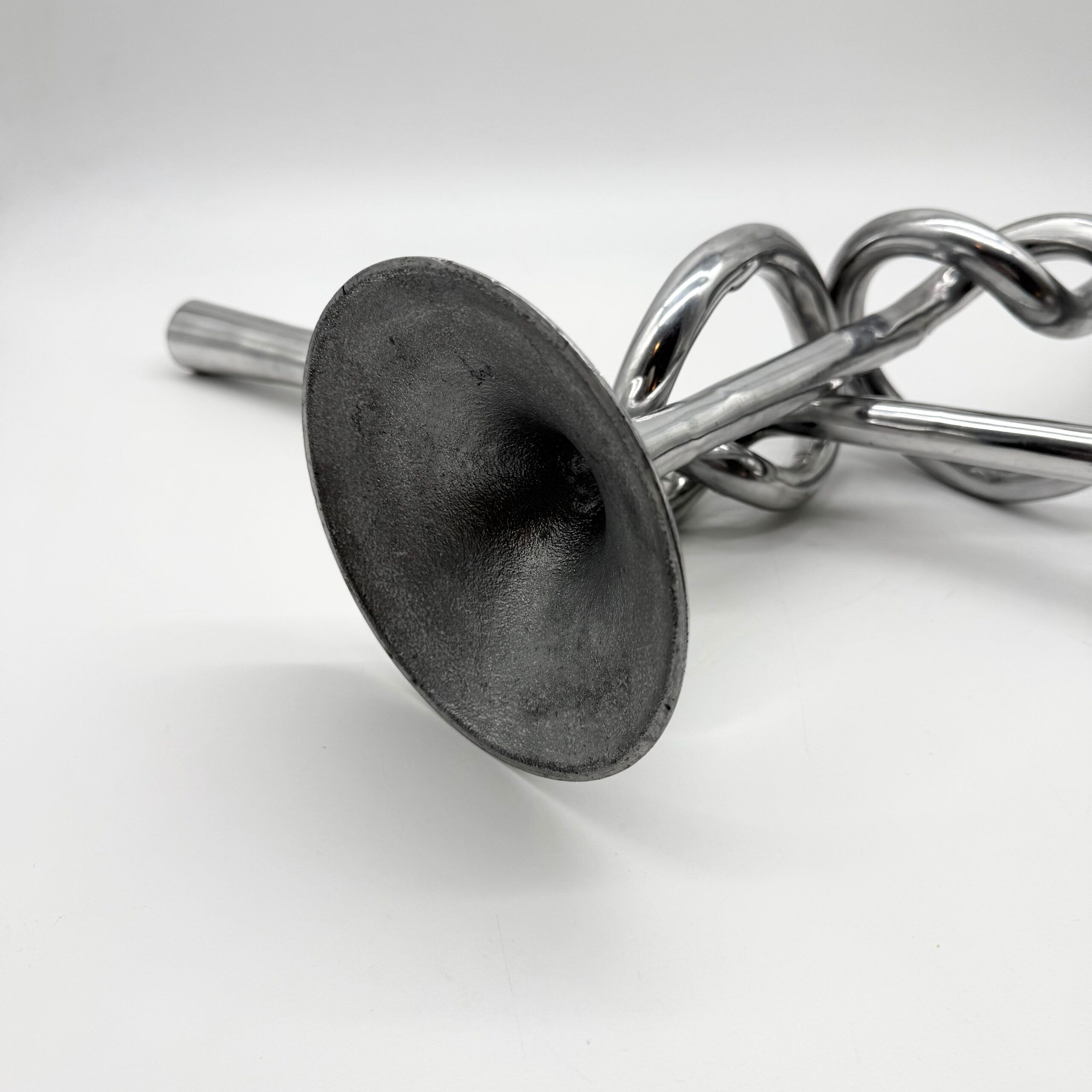 XXL "Giant Knot" candlestick pair – 1980s