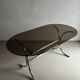Chrome smoked glass dining table | Italy | 1970s