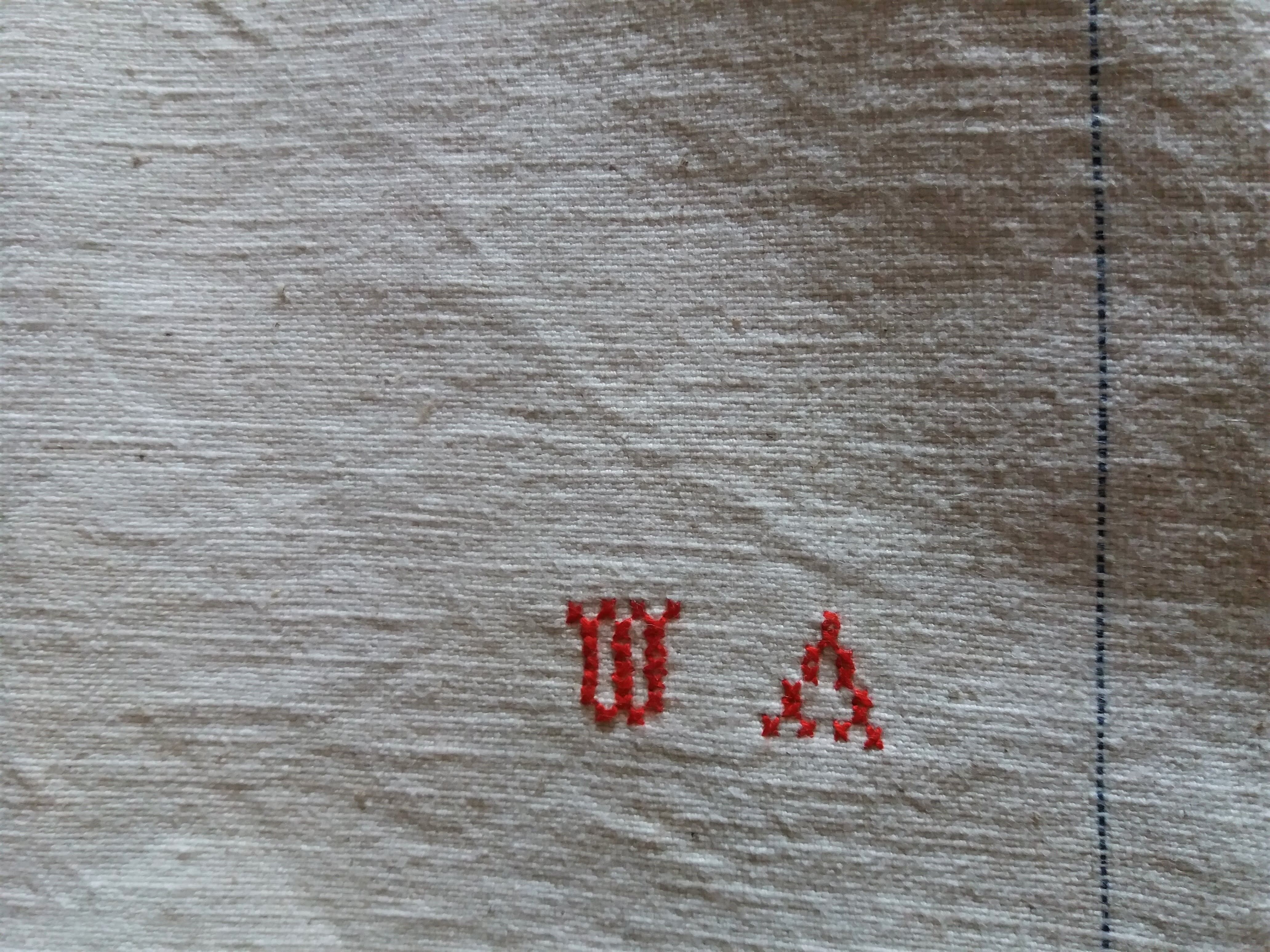 Series of four tea towels old mestizo monogram 54 X 91 cm