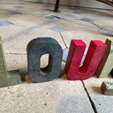 Wooden letters
