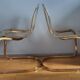Golden metal chairs Cidue Italy 1970