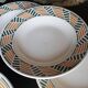 Set of 6 plates from the New Givors Earthenware Factory "Gisèle"