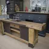 Industrial low industrial furniture carpenter's workbench 1930