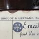 Enamelled sheet metal plate Drouot & Lefranc