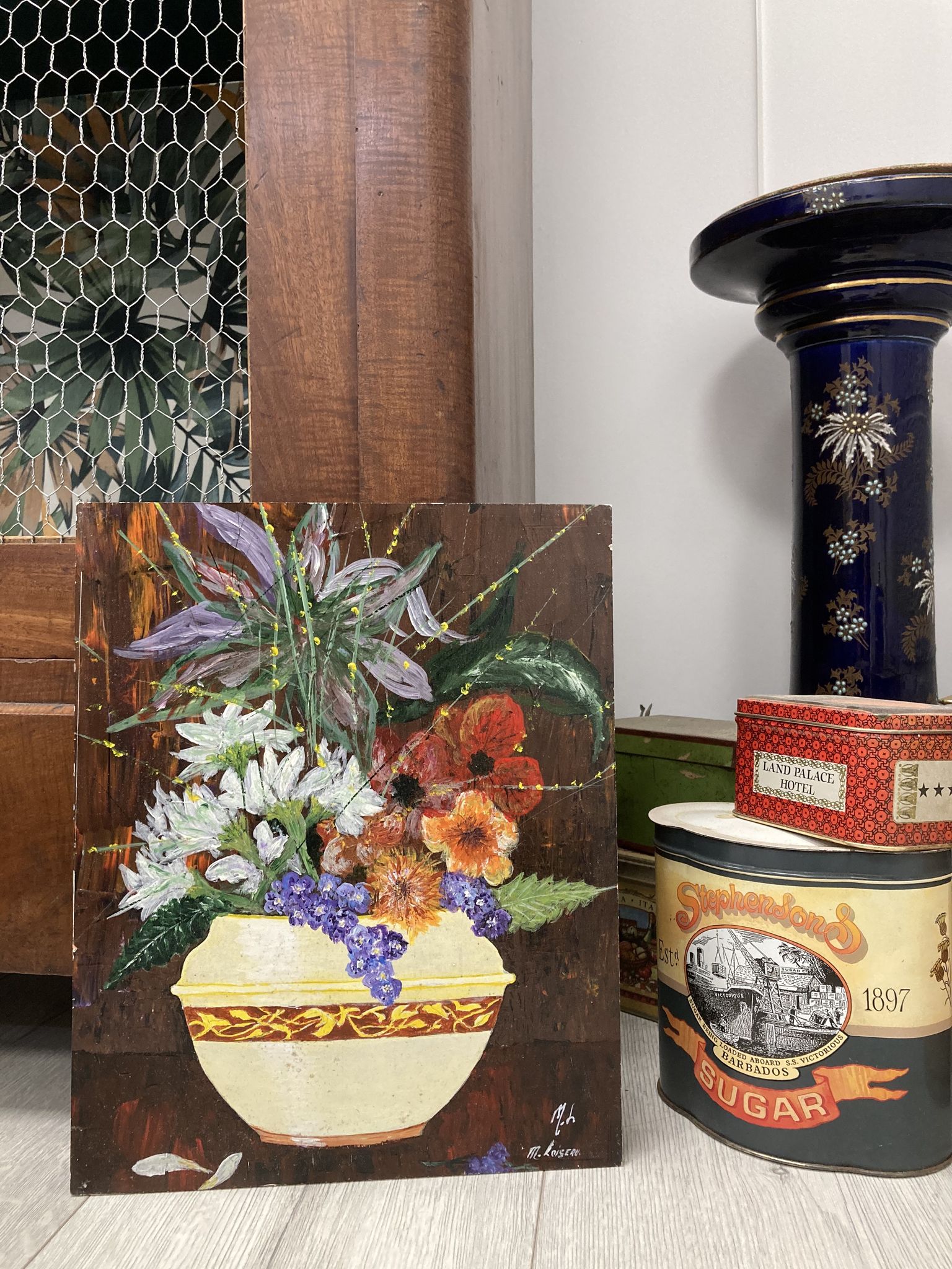 Peinture bouquet vintage