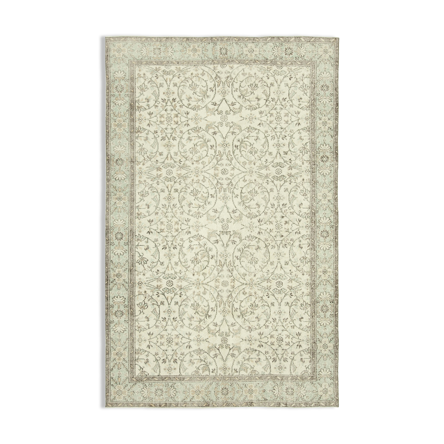 Handmade Unique Oriental Beige Carpet 183 cm x 295 cm - 38952