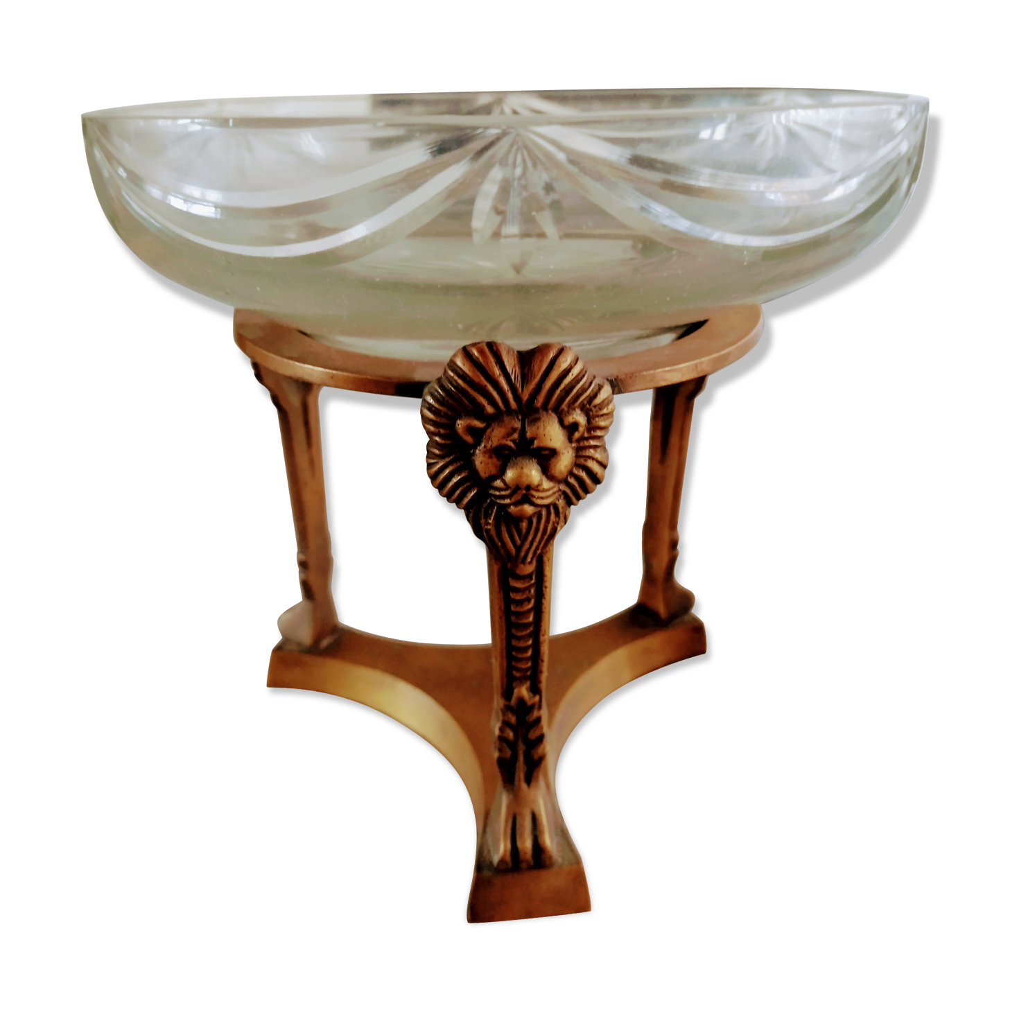 Centre De Table Ancien En Cristal - Pièce Décorative Vintage, Bon état, Idéal Pour Apporter Une Touche D'élégance à Ton Intérieur
