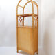 Vintage bamboo bookcase with drawers, 1980s