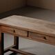 Antique work table/console in solid oak, Auvergne, circa 1900