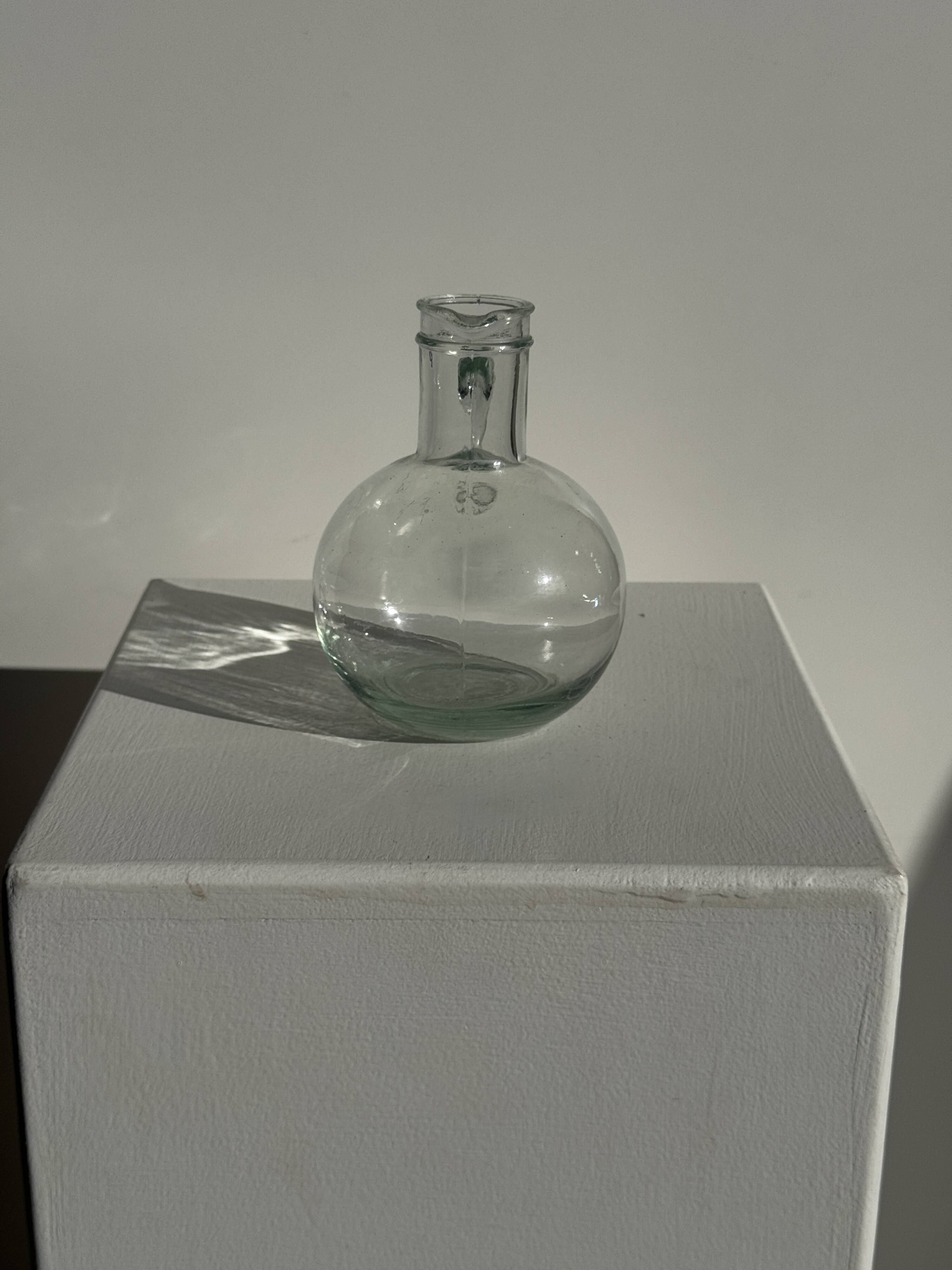 Mini round glass carafe D9 H14.5