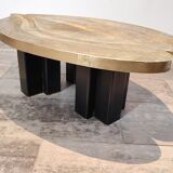 Table basse en laiton gravé