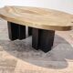 Engraved brass coffee table