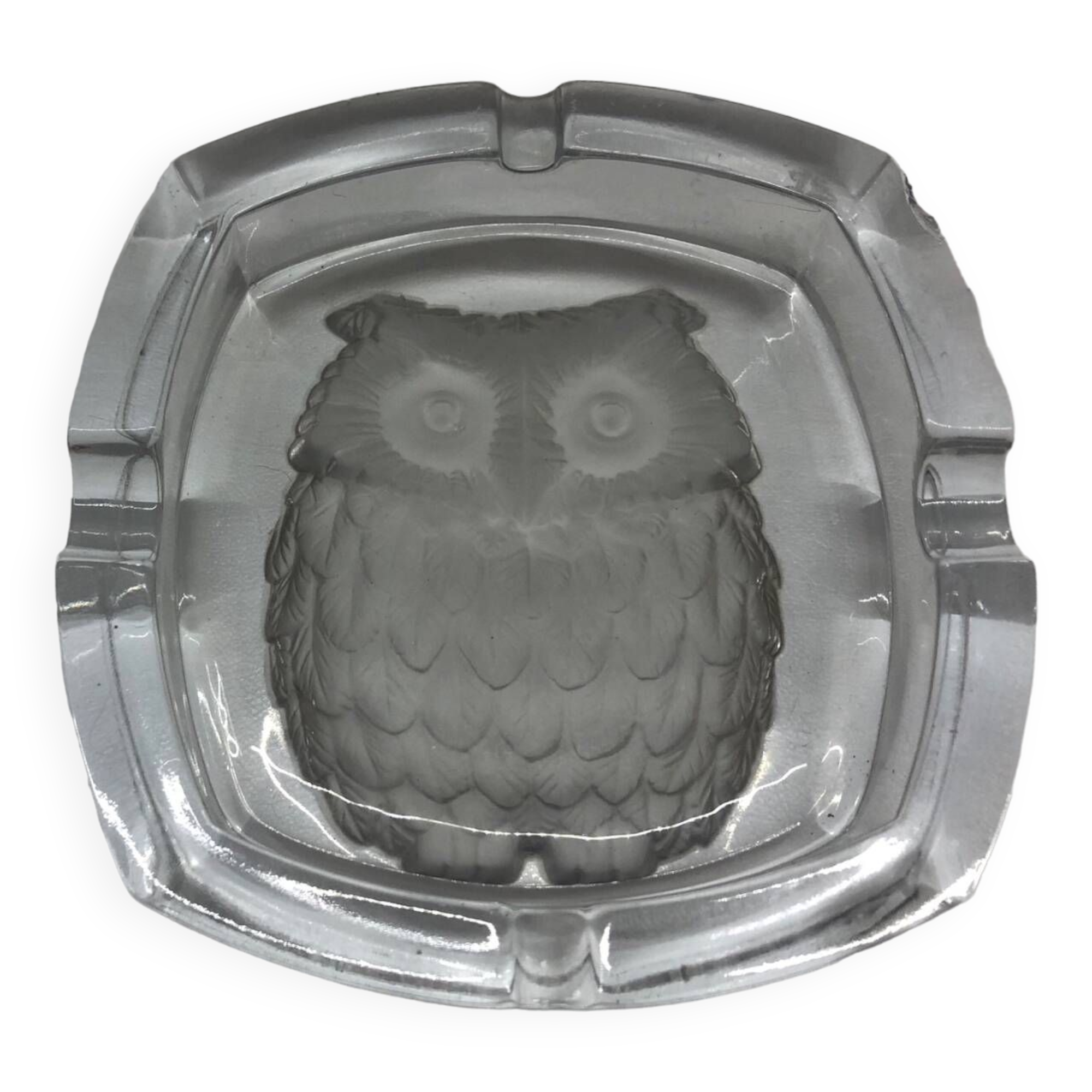 Owl ashtray in Arques crystal