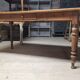 Antique solid oak bistro restaurant table, 1900s -1m53