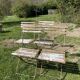 4 chaises de jardin pliantes en bois et métal