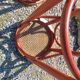 3 wooden bar stools with caning