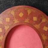 Frame art nouveau wood painted décor 16 cm x 11 cm