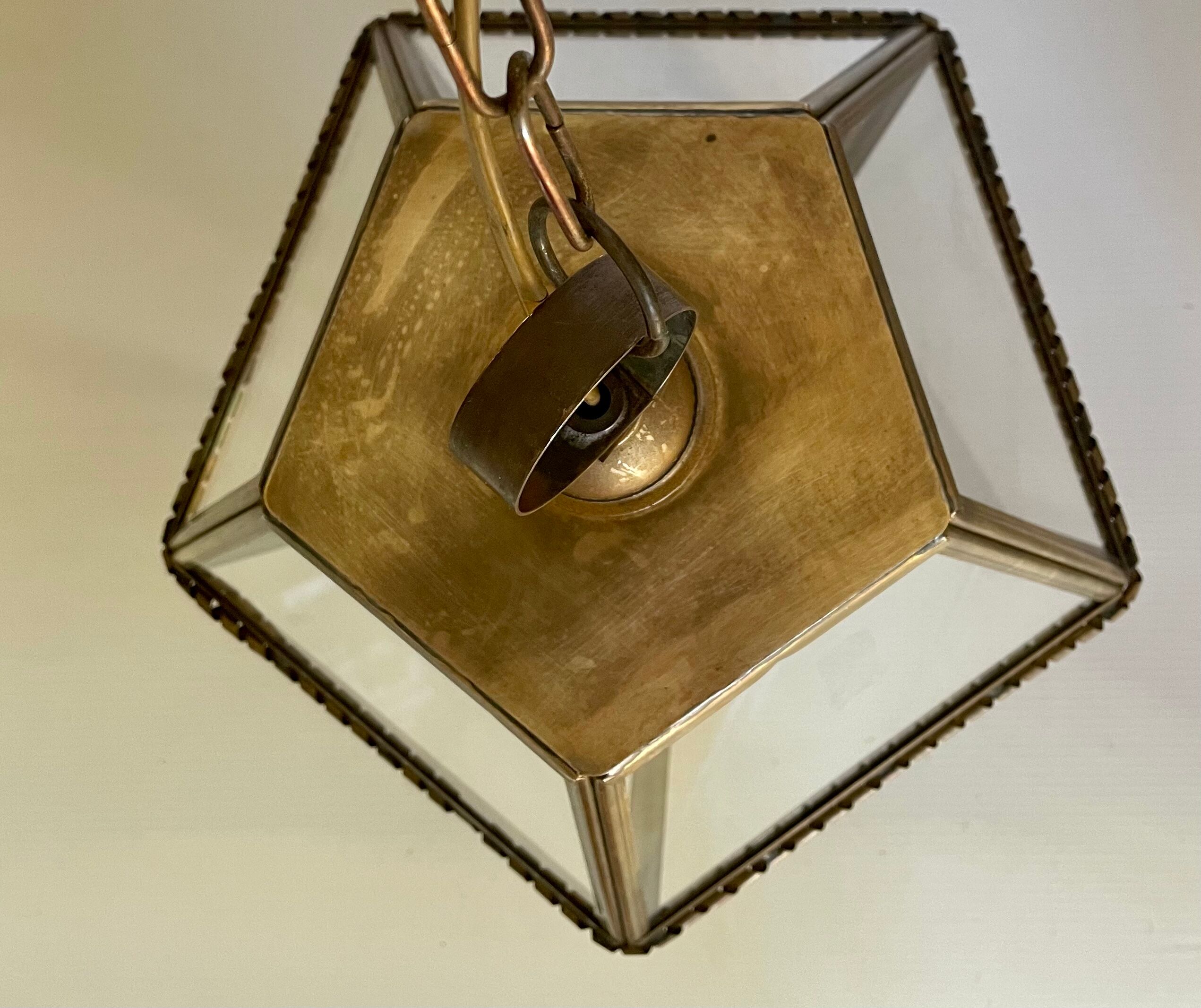 Brass lantern suspension