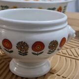 Lot of porcelain tableware sarreguemines digoin on fire