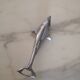 Vintage bottle opener in silver metal, 1950