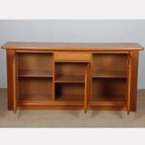Vintage elm sideboard from the 1980s