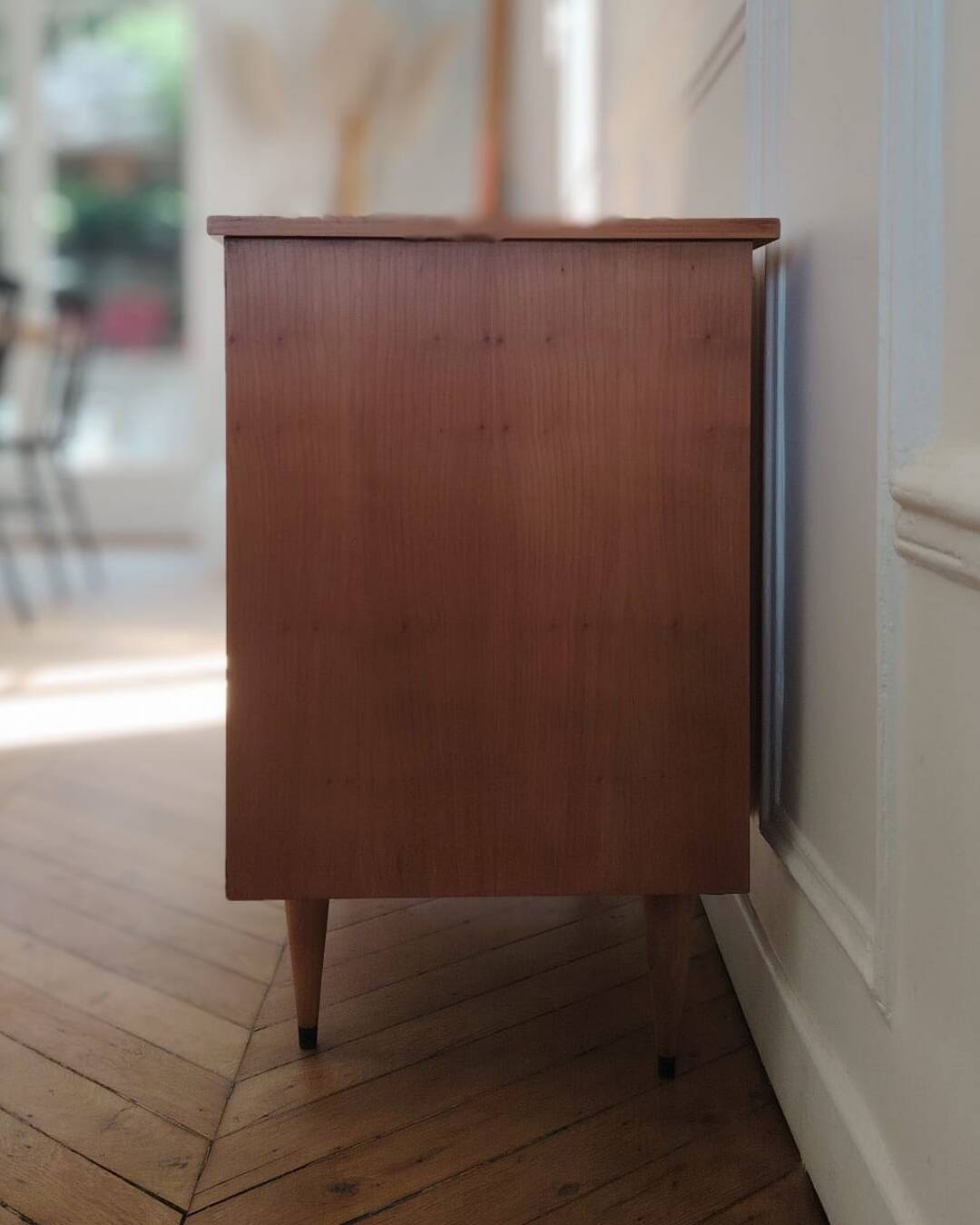 Vinyl cabinet / Renovated low modernist sideboard, 1960s-70s