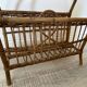60s rattan magazine rack